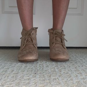 Girls tan booties